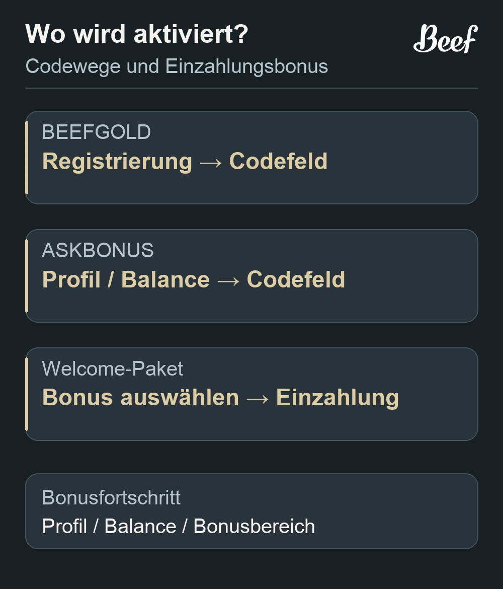 Registrierungscode und Codefeld im Bereich Balance