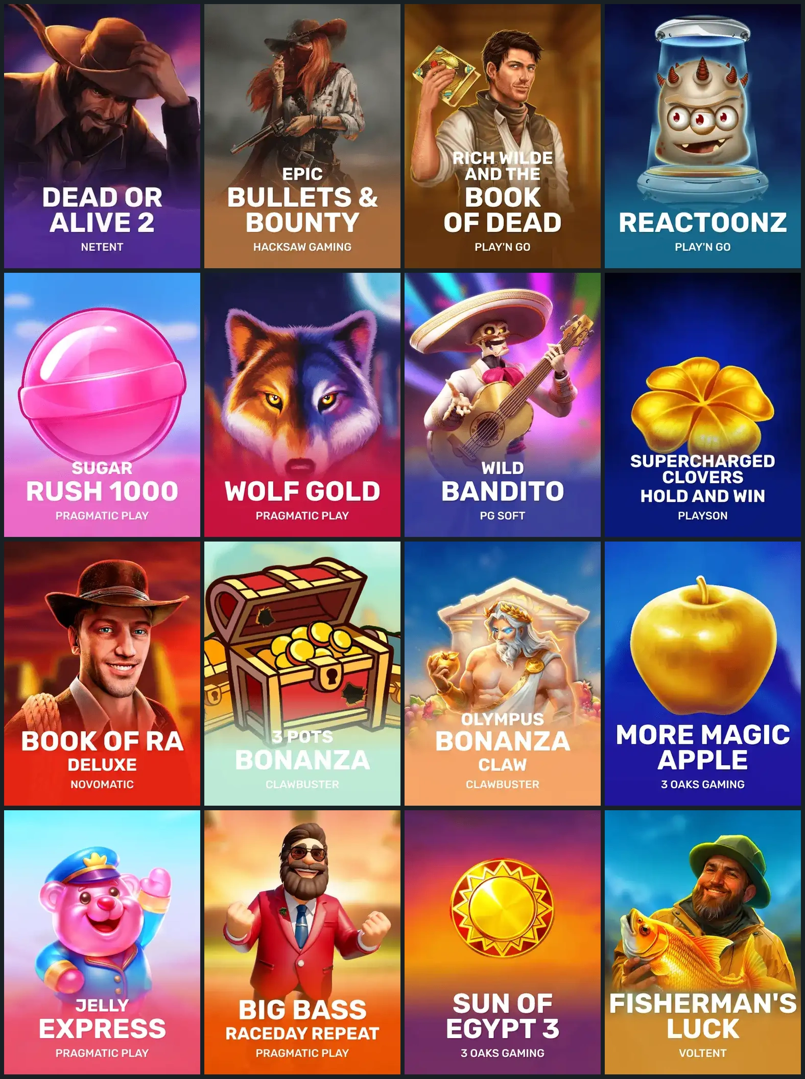 16 bekannte Slot-Cover bei Beef Casino